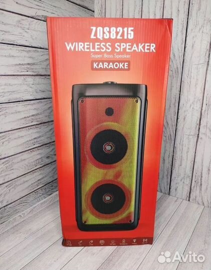 Большая Блютуз Колонка ZQS-8215 с микрофоном