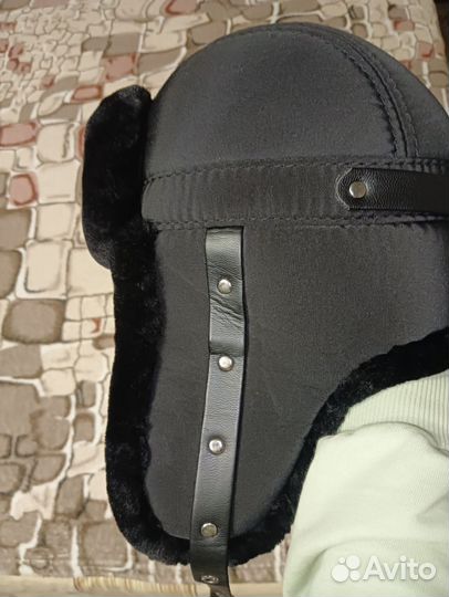 Шапка меховая мужская черная