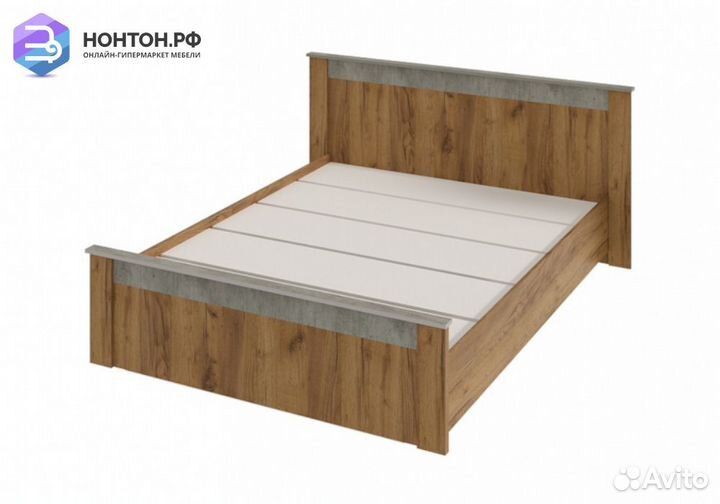 Кровать Франк крафт / метрополитан грей