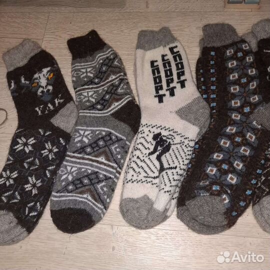 Носки мужские из овечий шерсти