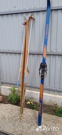 Лыжи деревянные