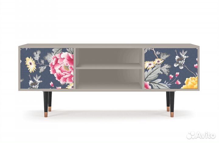 Тв-тумба T2 - Сатин - Dark Flower Bed