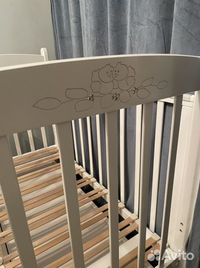 Кроватка Елисей Можга С717 + матрац babysleep+хб н