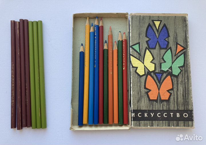 Цветные карандаши СССР и чернографитные карандаши