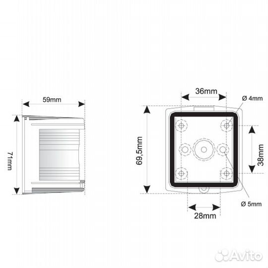 Бортовой огонь, для лодок до 12 м зеленый