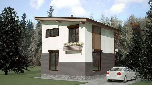 Бесплатный проект дома с односкатной крышей Коттедж 90 м² на участке 12 сот. на продажу в Петрозаводске Купить дом в Петроза
