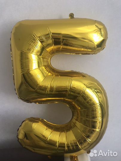 Шар, цифра-5, 85 см