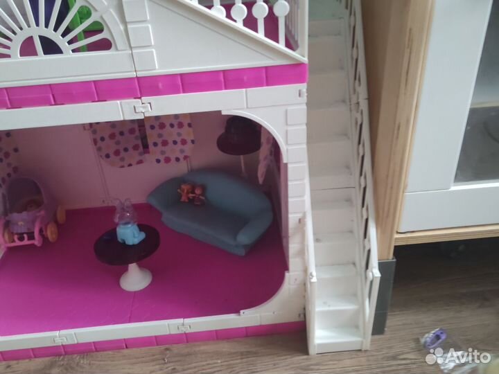 Кукольный домик для барби с мебелью