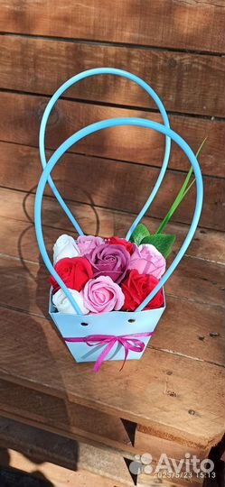 Букет из мыльных роз