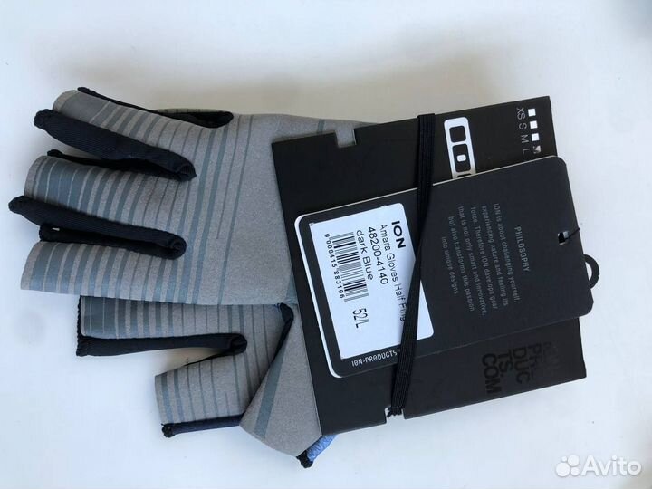 Перчатки ION Amara Half Finger 2022 (Светло-синий