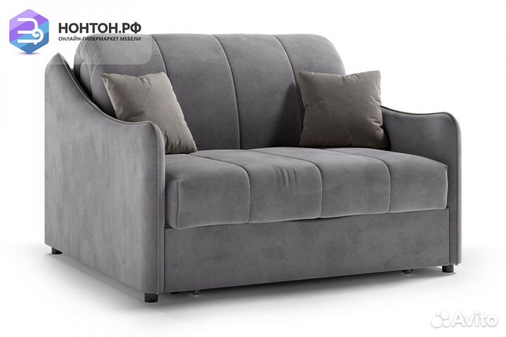 Диван аккордеон Эско серый / серо-бежевый