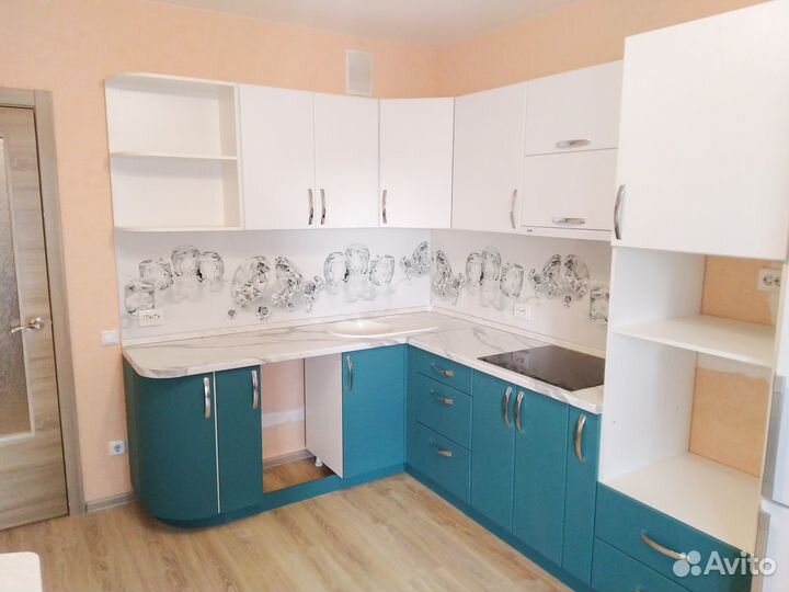 Кухонный гарнитур. Угловая кухня глянец ксп:25927