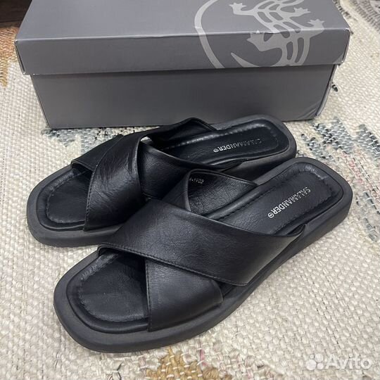 Сабо salamander кожа шлепки