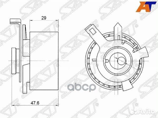 Ролик ремня грм натяжной ford focus/fusion/mazd