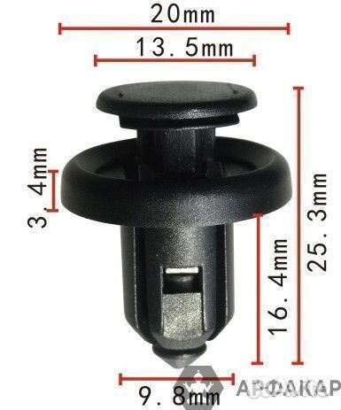 Крепёж автомобильный, пистон, клипса Acura, Honda