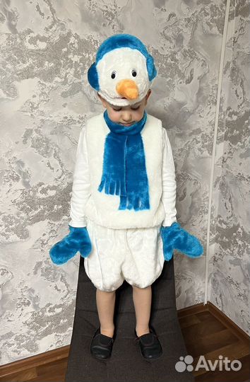 Новогодний маскарадный костюм снеговик прокат