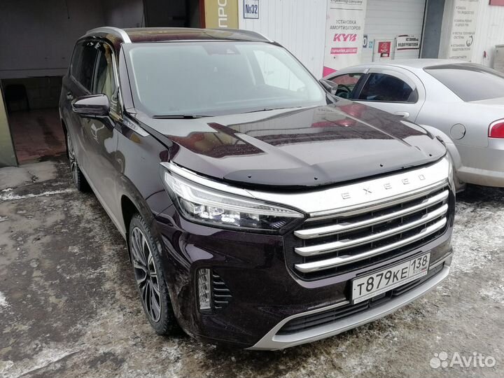 Дефлектор капота (Шелкография черная) Exeed VX