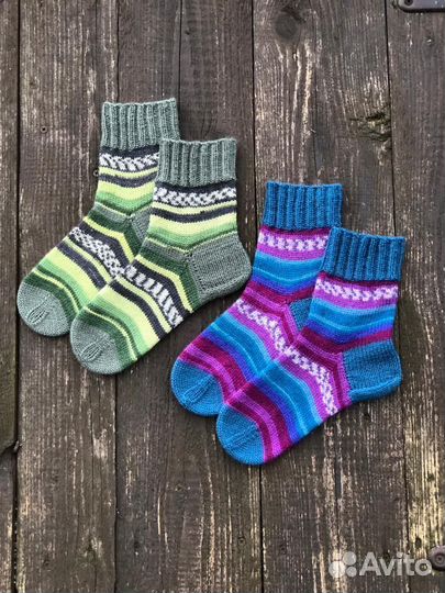 Носки женские шерстяные ручной работы