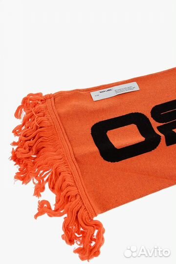 OFF-white wavy line logo scarf orange шарф