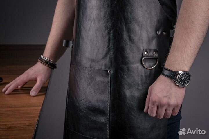 Гриль - фартук кожаный для барбекю