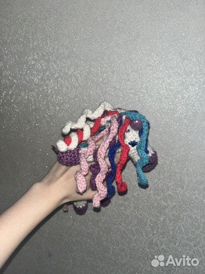 Игрушка вязаная единорог