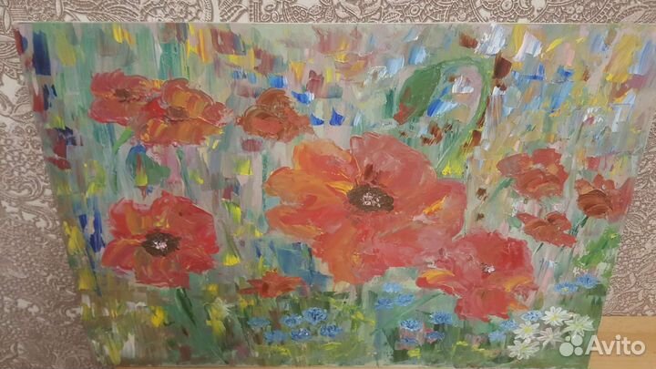 Картина маслом на картоне