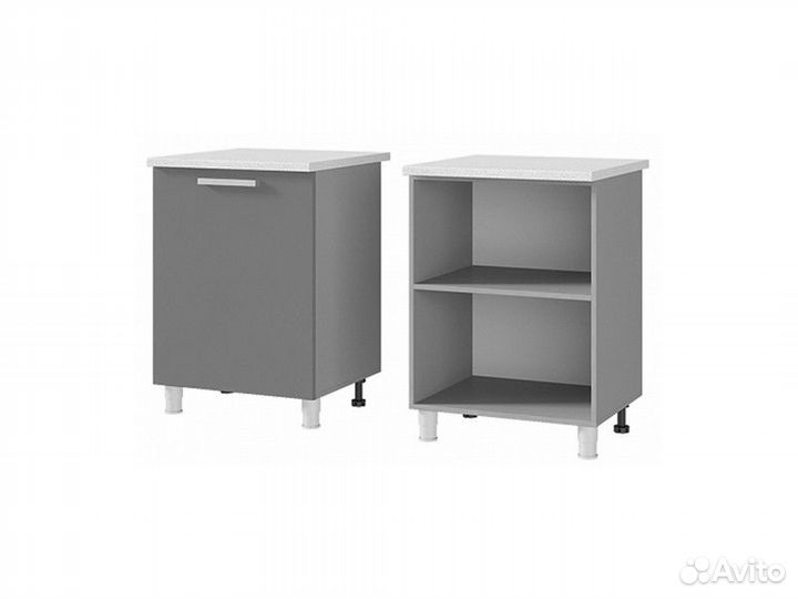 Кухня Титан тумба 6Р1 корпус белый фасад 6 Р1 тит