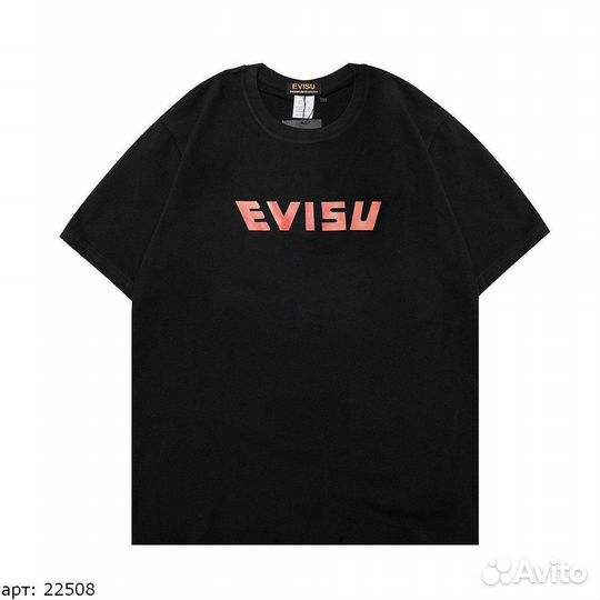 Футболка evisu cyber egg Чёрная