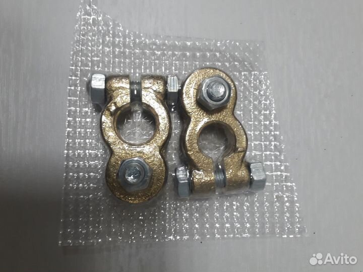 Клеммы акб латун.суперусиленные к-т