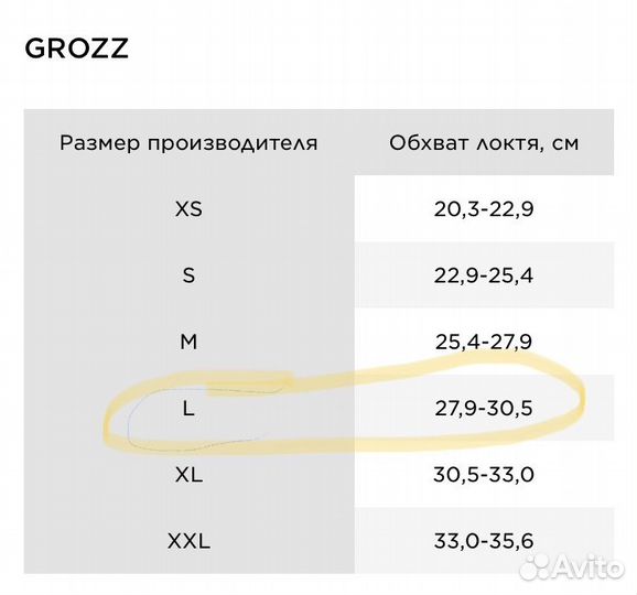 Суппорт локтя grozz (комплект 2 штуки)