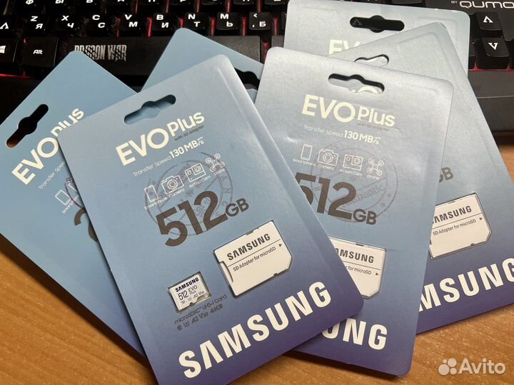 Карта памяти Samsung Evo Plus 256Gb/ 512Gb / 128Gb