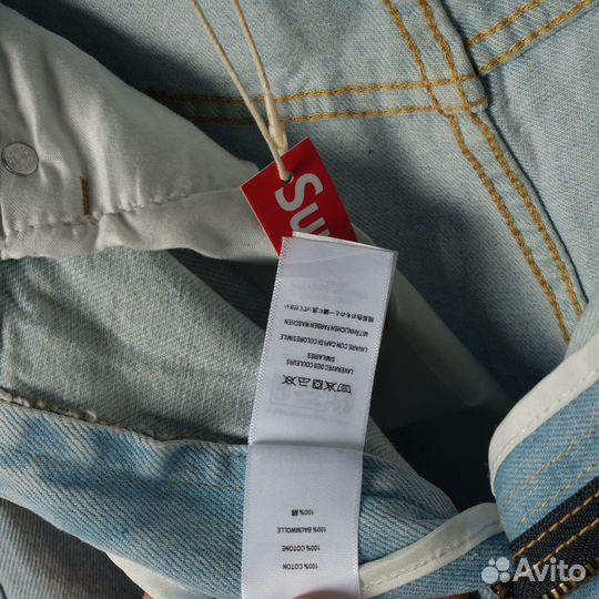 Шорты supreme джинсовые baggy широкие