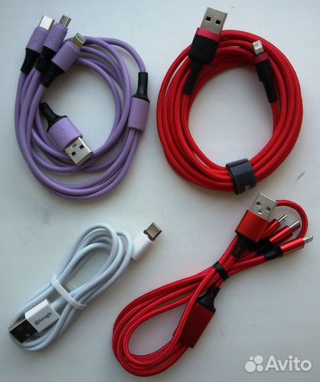 Кабели Lightning microusb Type-C