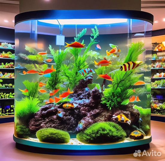 Рыбки,растения,улитки в магазине ассортимент