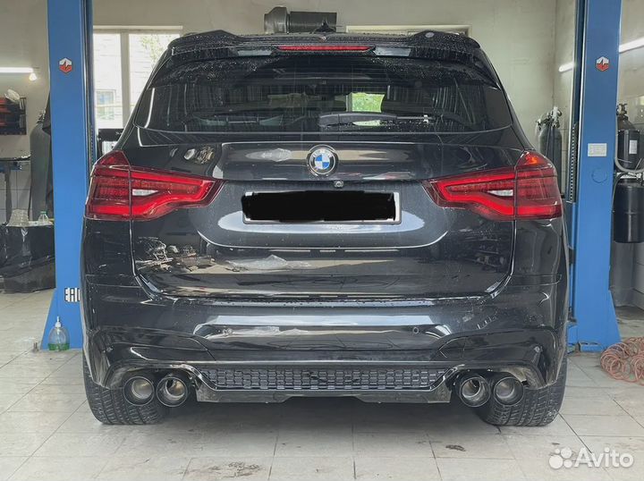 Насадка на глушитель (нержавейка) со скосом чёрная