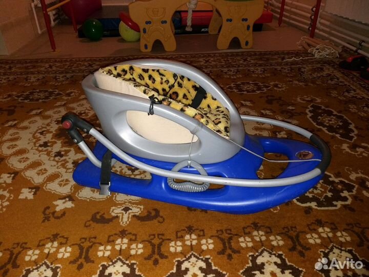 Санки snow baby dream с тёплым меховым матрасиком