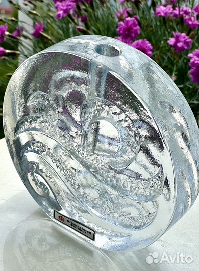 Немецкий хрусталь Морозное стекло Ваза