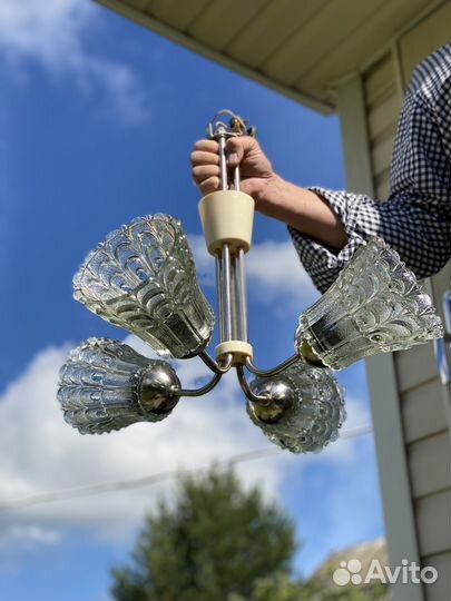 Люстра хрустальная СССР винтаж