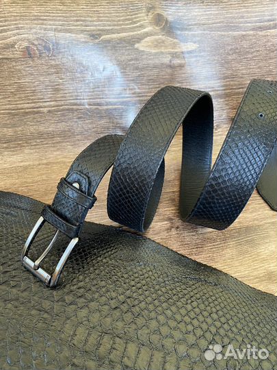 Мужской ремень кожаной из питона