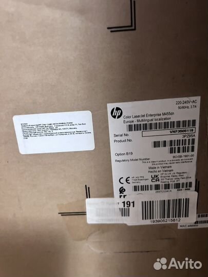 Принтер hp color laserjet m455dn