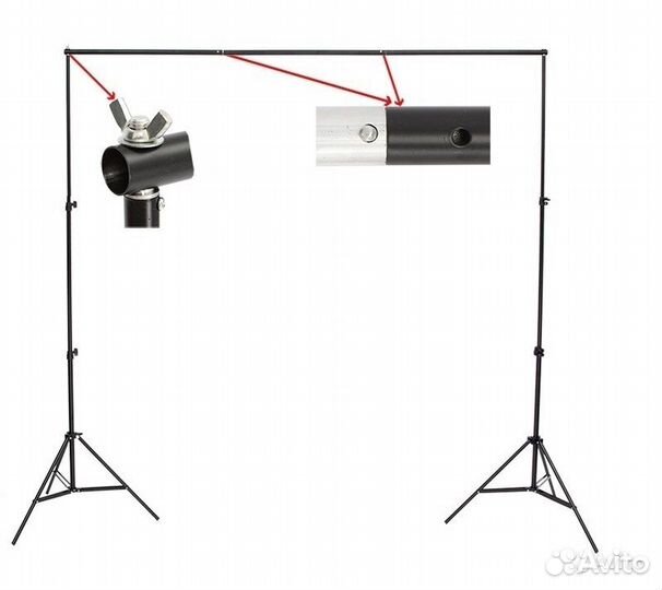 Комплект блогера и фотографа стойки, фон, 