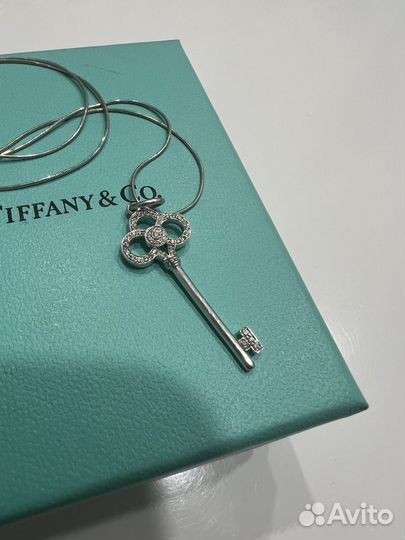 Подвеска ключ Tiffany в белом золоте. Оригинал