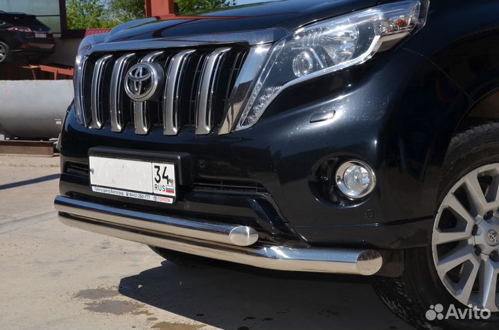 Защита переднего бампера Toyota LC Prado 150 двойн