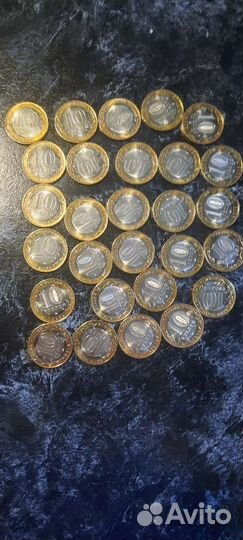 Юбилейные монеты 10р Курганская область 28шт