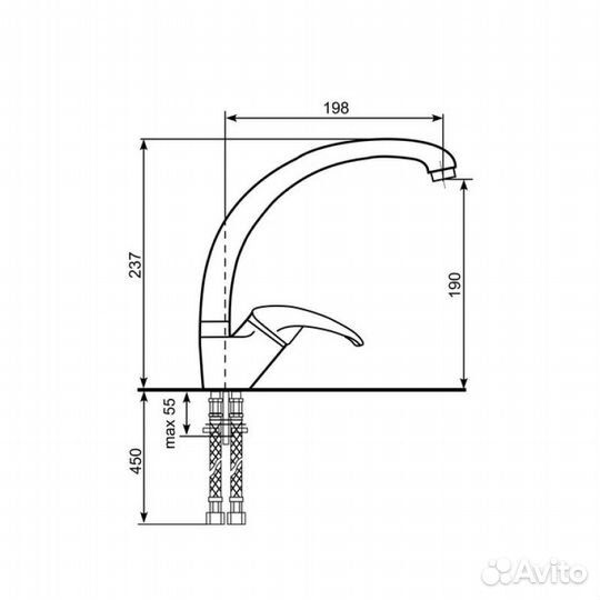 Смеситель для кухни Ulgran U-007-328, бежевый