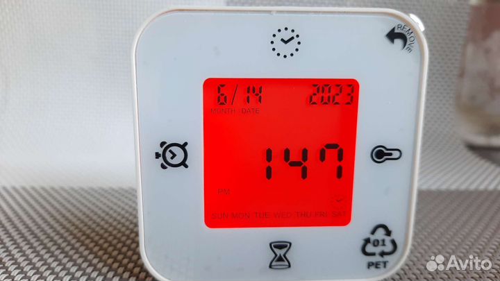 Клоккис Часы/термометр/будильник/таймер, белый