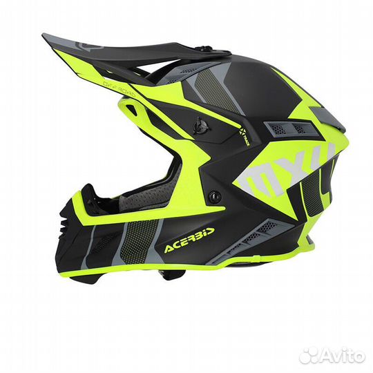 Acerbis X-track 2206 Мотошлем Black Yellow Fluo Же