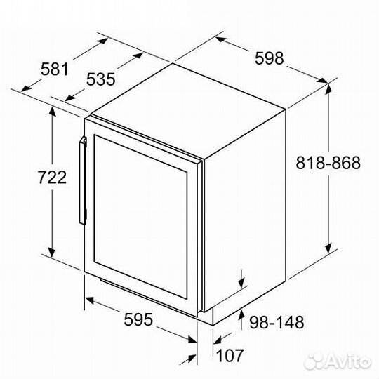 Винный шкаф bosch KUW21AHG0