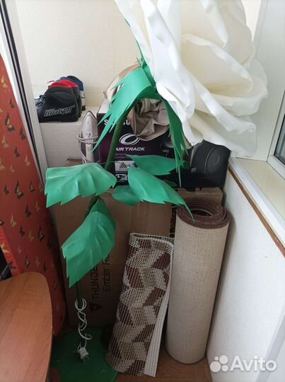 Торшер напольный роза белая