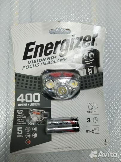 Фонарь, фонарик налобный energizer